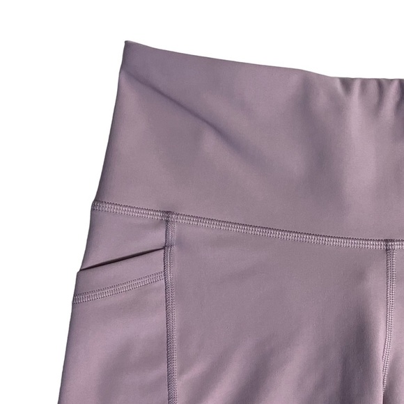 Old Navy High Rise Lavender Lilac Biker Shorts Powersoft Compression Go-Dry L - Picture 5 of 15